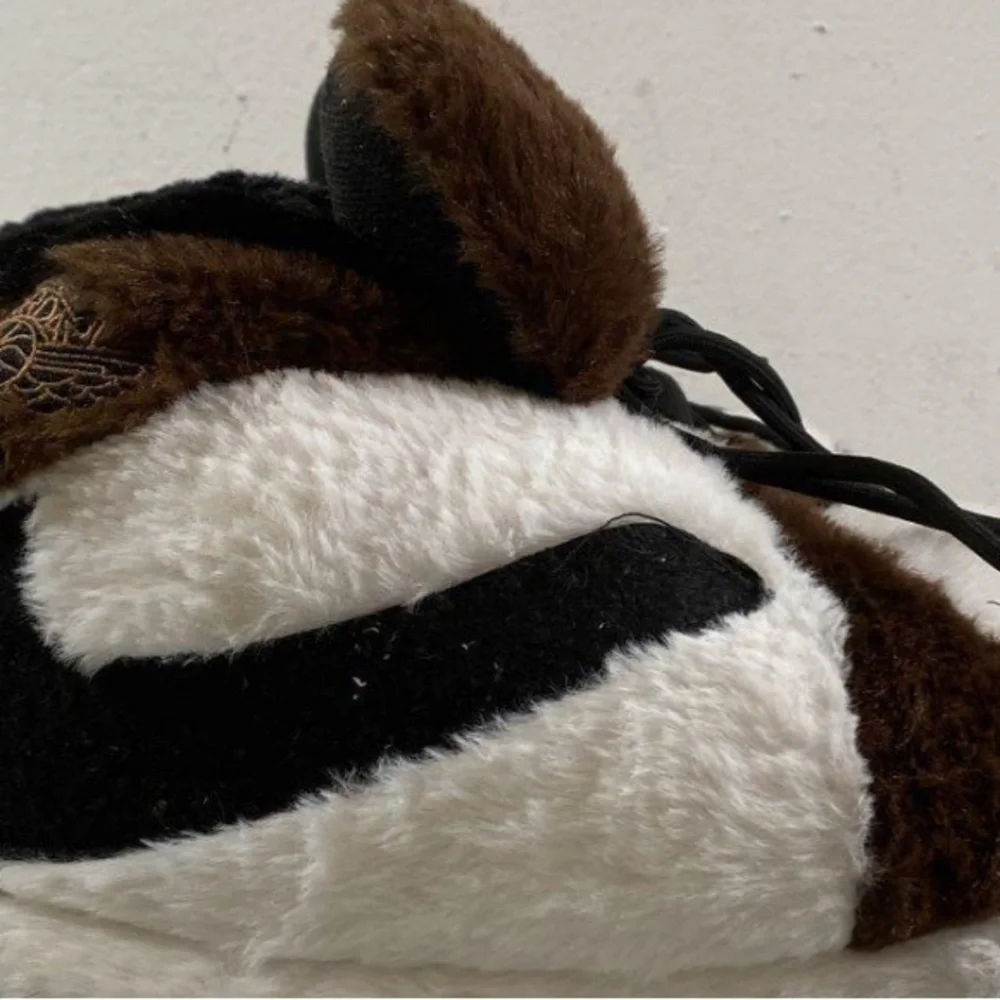 Jordan Plush White and Brown Sneakers
